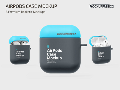 AirPods Case Mockup airpods case device devices earphones gadget mock up mockup mockups premium product psd template templates
