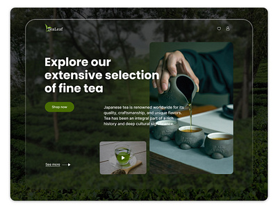 Tea landing page green tea header interface japan japanes tea landing page match tea natural tea tea landing page tea store tea website ui ux video web web design website