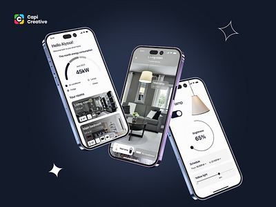 Smarthome - App Design Concept app app design concept capi creative design home home screen mobile mobile app onboarding smarthoem design smarthome ui ui design