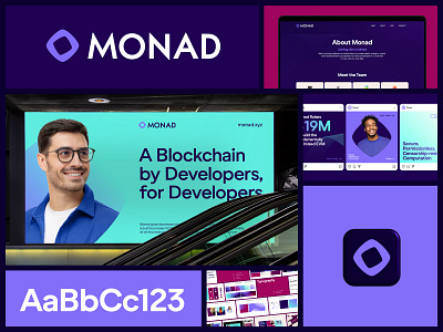 Monad Brand Identity blockchain blockchain brand brand brand identity branding crypto identity design logo logo design visual identity system web3