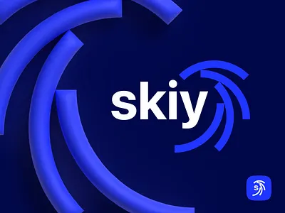 Skiy - Weather Reporting Website and Software Logo Design brand identity branding business logo colors creative logo graphic design icon logo logo design mark saas sky software logo symbol technology logo typography visual identity weather website logo wind