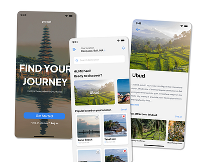 Gotravel - Mobile Travel App Concept design mobile app travel app ui