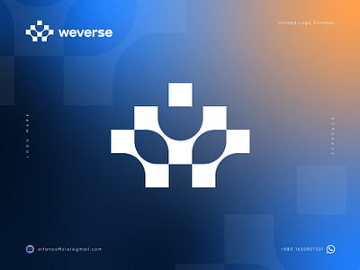 Weverse Logo Design Concept a b c d e f g h i j k l m agency artificial blockchain brand identity branding crypto currency financial logo logo design logo identity logotype metaverse midjourney modern logo n o p q r s t u v w x y z nft w logo weverse