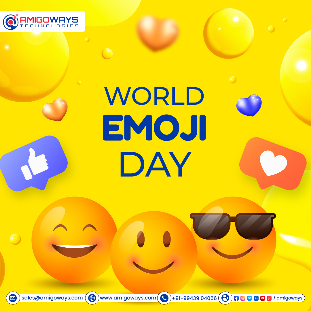 Happy World Emoji Day 2023 🎉😊🌍 by Amigoways Technologies Pvt Ltd on ...