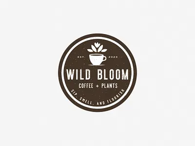 Coffee Shop Logo Design badge logo branding coffee coffee and plants logo coffee color coffee logo coffee logo design coffee round logo coffee shop coffee shop logo design round coffee logo