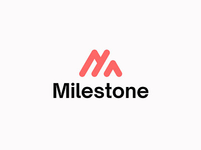 Milestone logo branding design identity logo logo design logodesign logotype m logo vector