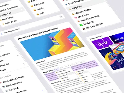 AI SaaS Product Design | AI Writing App ai ai app design ai article writer ai chat ai chatbot ai content writer ai saas ai text generator ai tools ai writer artificial intelligence chat ai chatbot enterprise software generative ai open ai product design saas web app web software