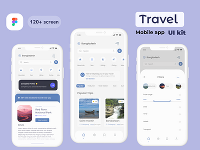 A traveling app design ui user experience designer user interface ux