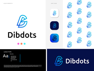 Dibdots Logo design💥 d creative logo d logo mark logo logo design logo mark logo type