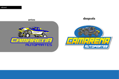 rebrand camarena autoparts comic design graphic design illustration logo rebrand tradicional