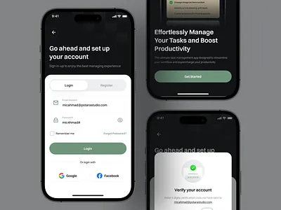 Rotta - Task Management App [Login Page] app client management command design hr management login management manager onboarding register robot sign in sign up splash screen task app task management verification verify voice voice ai