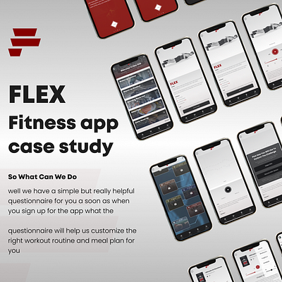 FLEX Fitness app casestudy 2023 adobe xd app app design appdesign branding casestudy design figma fitness app flex graphic design interfacedesign logo training ui ui design ux