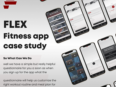 FLEX Fitness app casestudy 2023 adobe xd app app design appdesign branding casestudy design figma fitness app flex graphic design interfacedesign logo training ui ui design ux