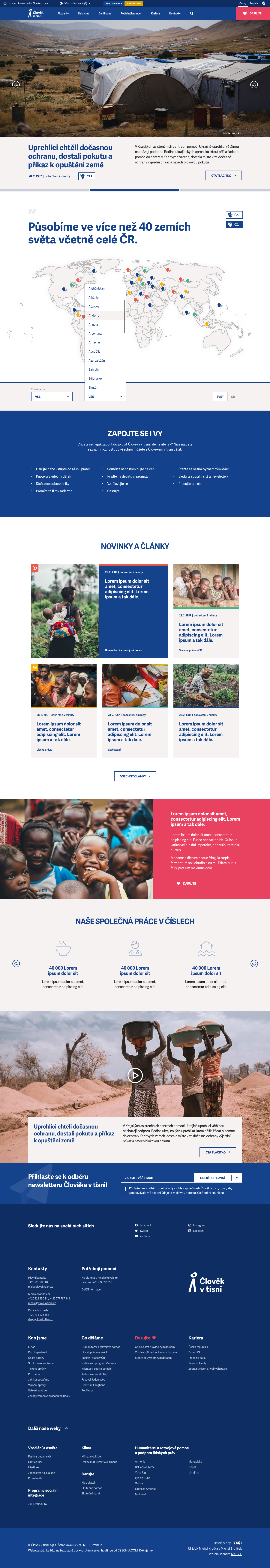 People in Need new website design flat ui web webdesign website