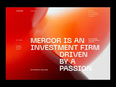 Mercor Investment fintech company assets business capital clean design finance fintech invest investing company investment landing page minimal design passive income private equity stocks tech company ui ux venture web design website design