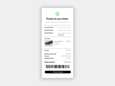 Purchase Receipt - Rather Unusual Design Studio app branding graphic design illustration logo ui