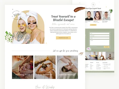 Spa & Beauty beauty minimal skin skincare spa uiux web design website wordpress