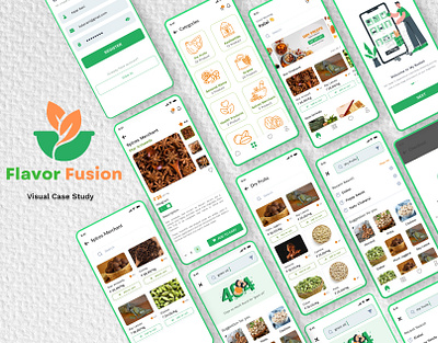 Flavor Fusion (Visual Case Study) app case study design grocery ui ui ux ux visual