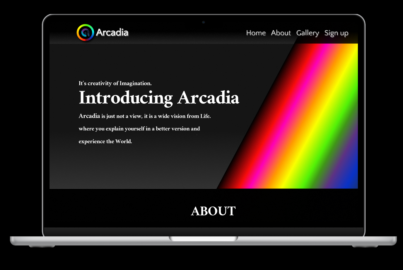 Arcadia gallery website by Divya on Dribbble