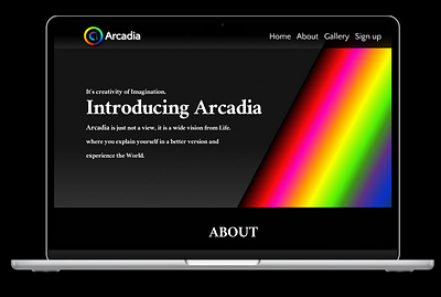 Arcadia gallery website app branding design graphic design illustration ui website