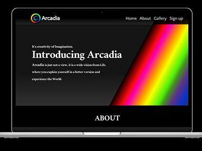 Arcadia gallery website app branding design graphic design illustration ui website