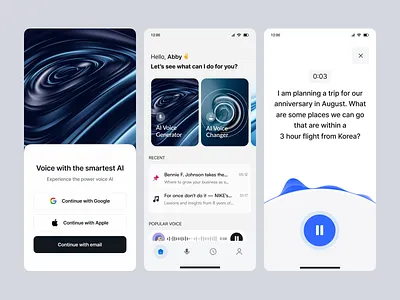 Voice AI App ai design mobile app ui uxui voice