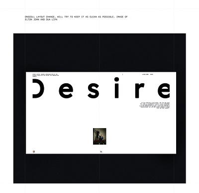 Website to showcase the Dua Lipa's Desire project web design