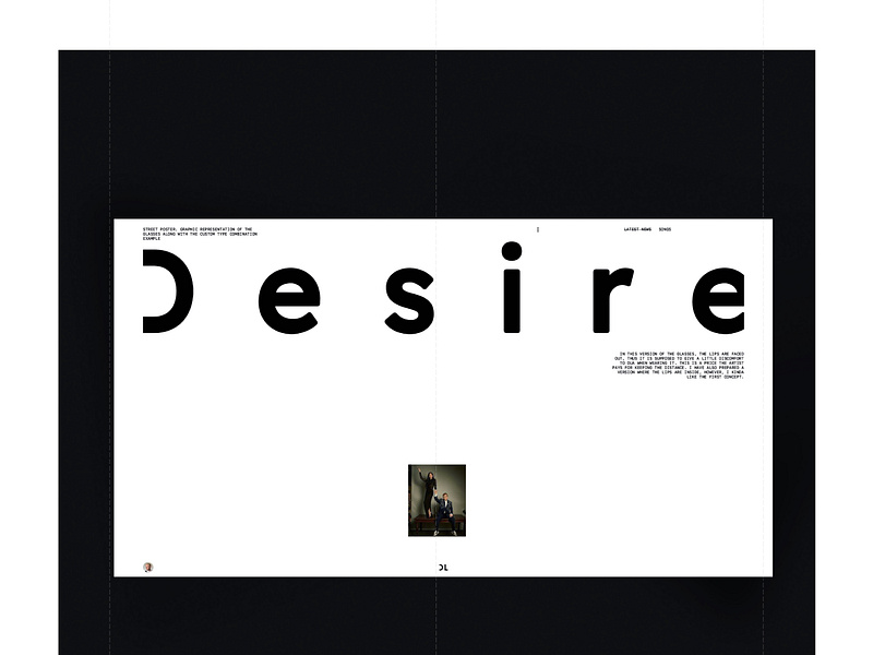 Website to showcase the Dua Lipa's Desire project web design