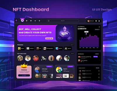 NFT Dashboard dashboard nft ui ux