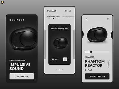 E-Store Mobile App Concept app dark mode design ecommerce mobile mobile app sound store ui