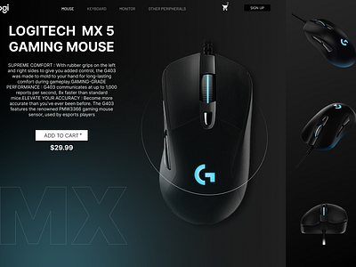 LOGITECH MX 5 landing page 3d animation app branding design graphic design illustration logo motion graphics ui vector web design