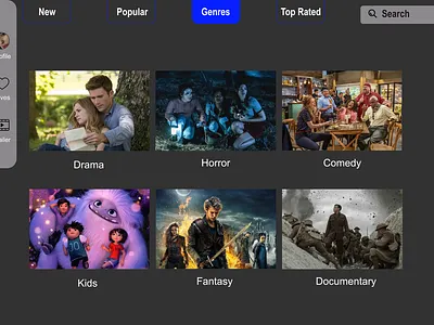 TV App graphic design ui ux