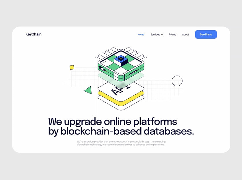 KeyChain landing page ui design animation app branding design graphic design illustration motion graphics ui