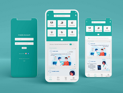 Content Delivery Mobile App content delivery app figma health mobile app healthcare hospital medical app mobile app mobile app uiux ui ux