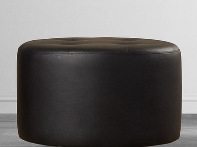 Get Upto 45% OFF on Capitol Leatherette Ottoman in Black Colour pepperfry