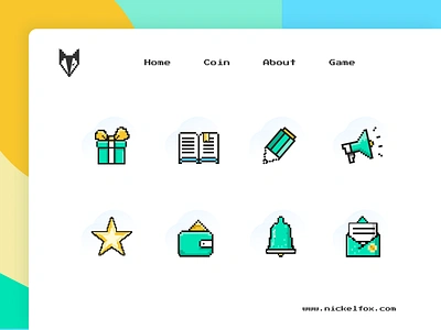 PixelPlay - A Retro Gaming Icon Set! 8bit illustration art branding color design exploration game gaming graphic design home page icon set icons illustration logo minimal pixel art ui website