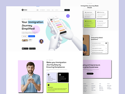 SaaS website landing page design UI bank banking clean finance fintech landing landing page landingpage minimal online payment payment saas saas website ui ux web design web page website website design