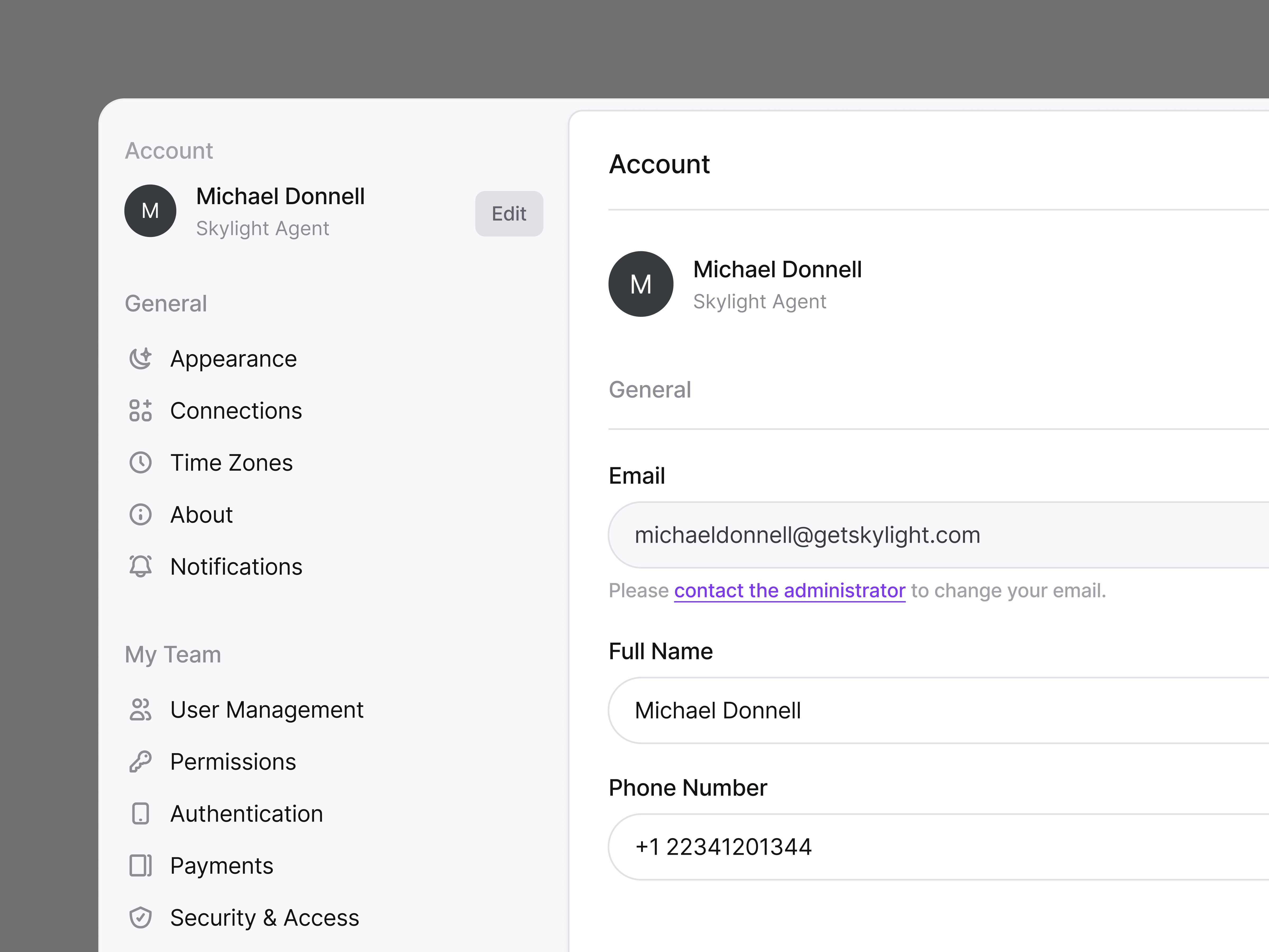 Skylight - Settings Modal app clean dashboard desktop tool navigation concept product design product ui settings settings modal sidebar navigation ui ui kit user interface ux