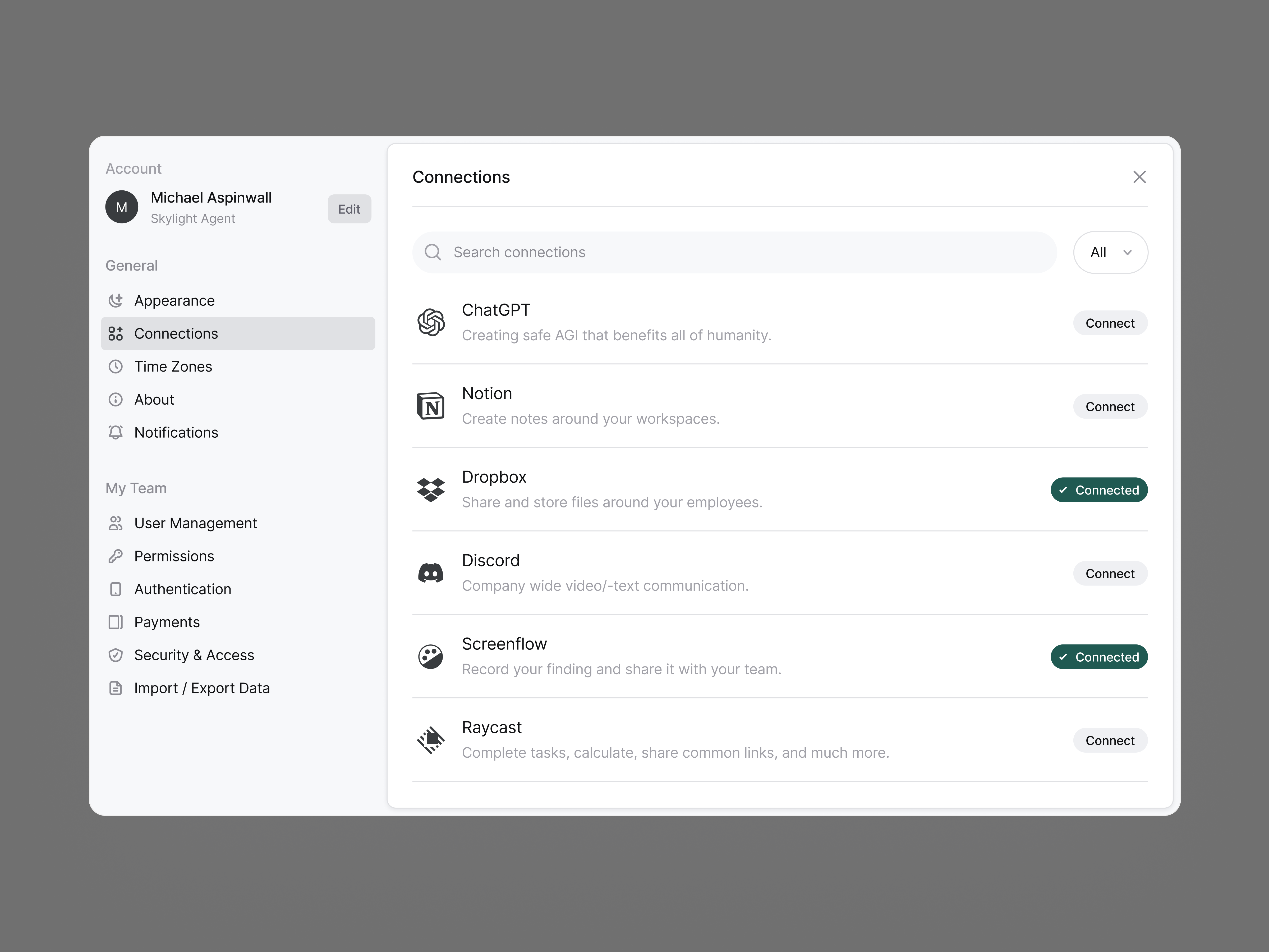 Skylight Settings Modal By Kevin Dukkon On Dribbble