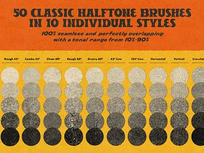 Halftone Brushes for Photoshop #5 app branding design graphic design illustration logo typography ui ux vector