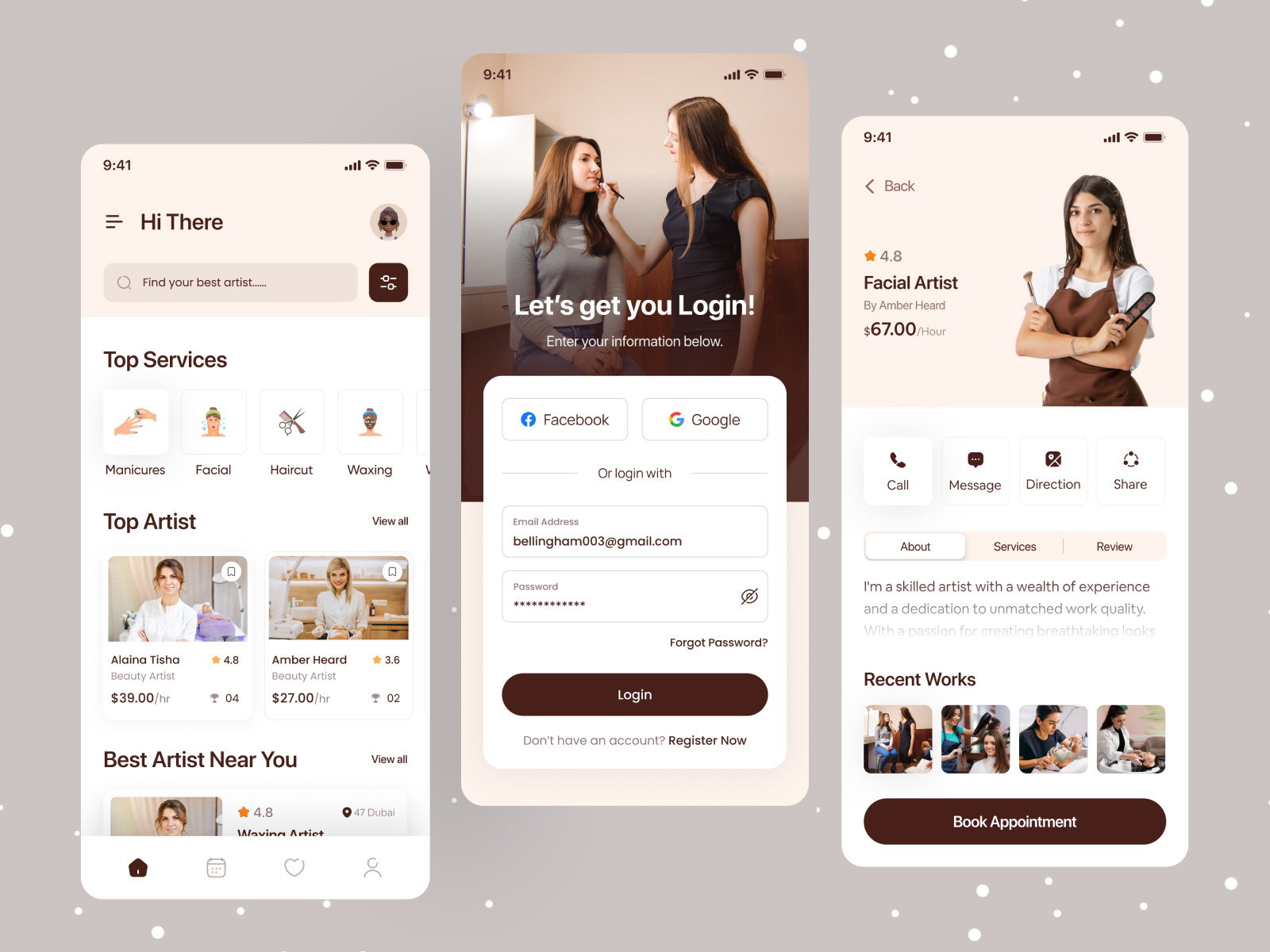 Beauty Service App UI by Ofspace UX/UI on Dribbble