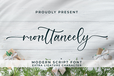 Monttaneely - Modern Script Font graphic