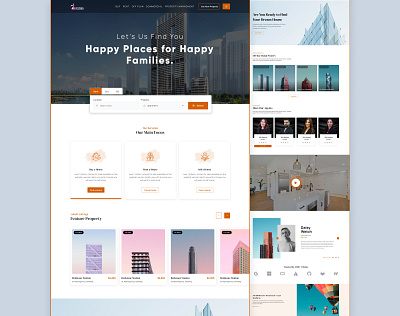 Real Estate Landing Page app branding design landing page property property dealer property landing page property website real estate real estate broker real estate developer real estate landing page ui ux web design website design