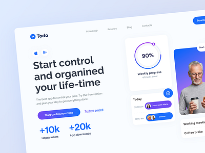 ☑️ Task management website | Hyperactive branding design hero section hyperactive interfaces list management product design task list task manager tasks to do app typography ui ux web design website