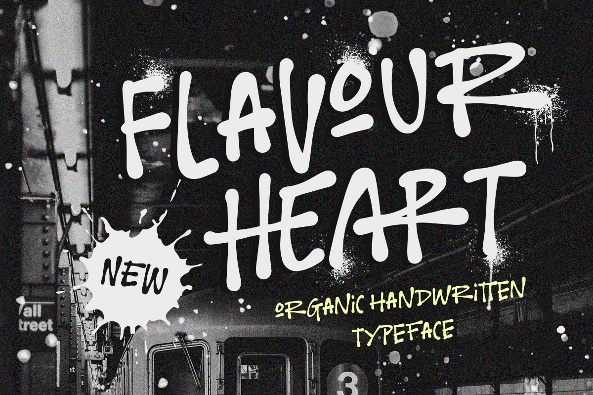 Flavour Heart - Organic Handwritten freebies skateboard font
