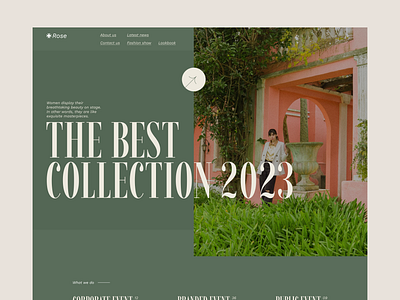 Nature & minimalist fashion website branding design e commerce fashion website landing page ui