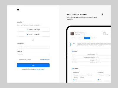 Hasht.net - Login clean clean ui dashboard form landing landing page log in login login page minimal product design register sign in sign up signin ui ux web design web site webdesign