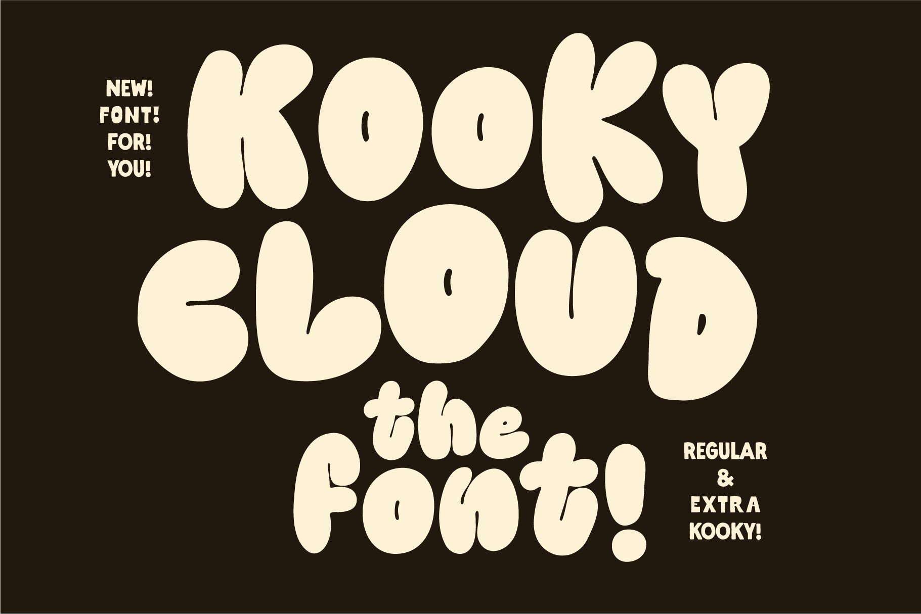 Kooky Cloud! Unique Bold Bubble Font app branding design graphic design illustration logo typography ui ux vector