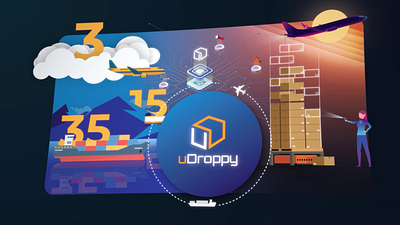 Udroppy Brand Identity Showcase II animation branding design graphic design illustration motion graphics ui vector