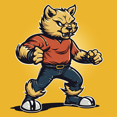 Wolverine Mascot athletics college design high school identity logo mascot sport sports university wolverine